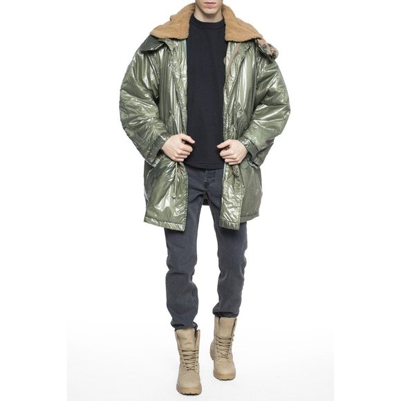 Yeezy Season 5 Long Sleeve Green Hooded Parka L - Picture 5 of 15
